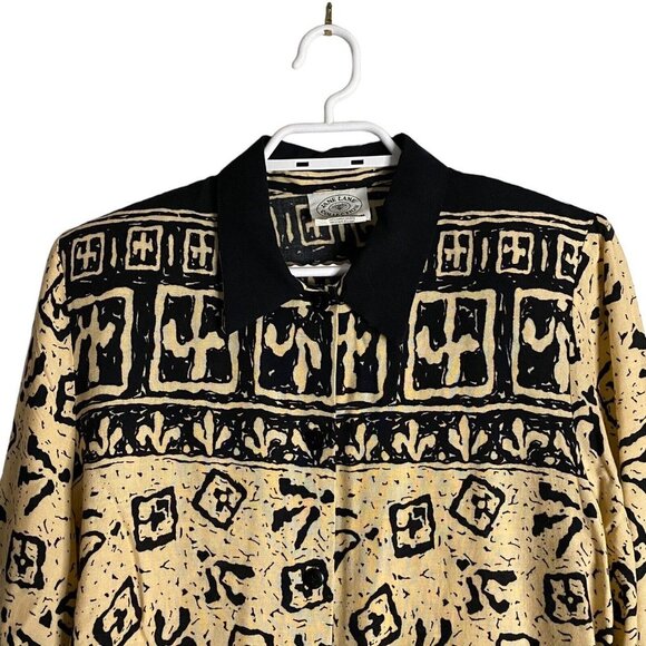 Jane Lane Collection Women's Vintage Patterned Button-Up Shirt Sz M - Picture 2 of 8